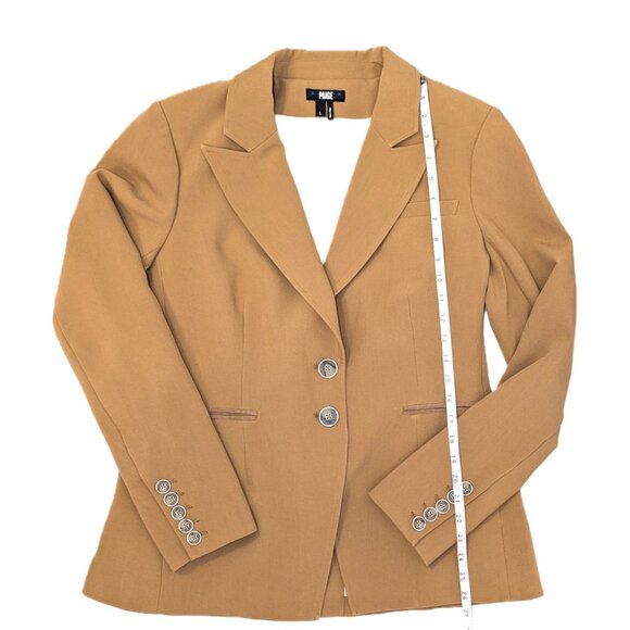 Paige | Chelsee Two-Button Blazer Caramel Tan | Size Large - Picture 9 of 12